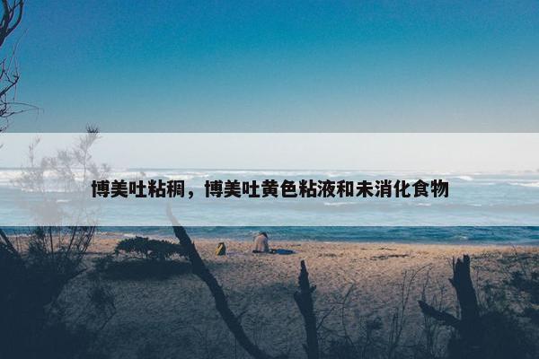 博美吐粘稠，博美吐黄色粘液和未消化食物