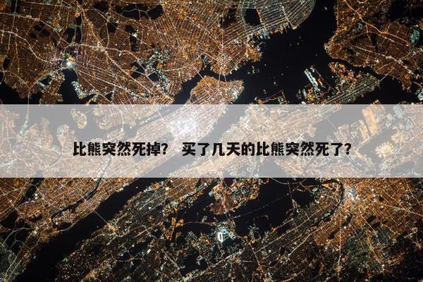 比熊突然死掉？ 买了几天的比熊突然死了？