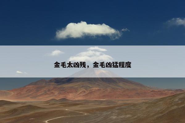 金毛太凶残，金毛凶猛程度