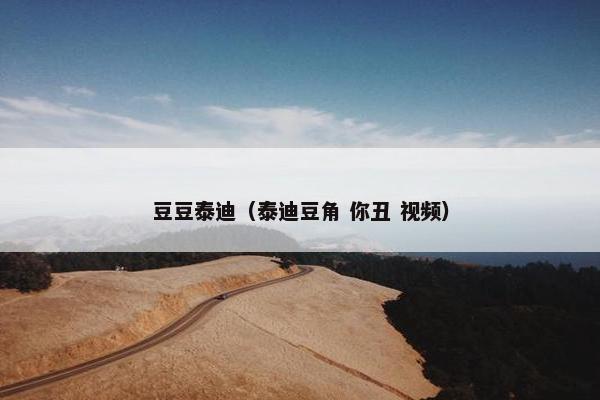 豆豆泰迪（泰迪豆角 你丑 视频）