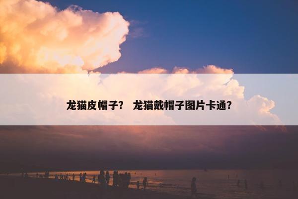 龙猫皮帽子？ 龙猫戴帽子图片卡通？
