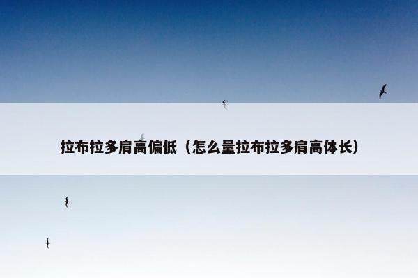 拉布拉多肩高偏低（怎么量拉布拉多肩高体长）