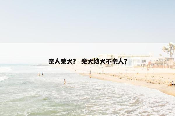 亲人柴犬？ 柴犬幼犬不亲人？