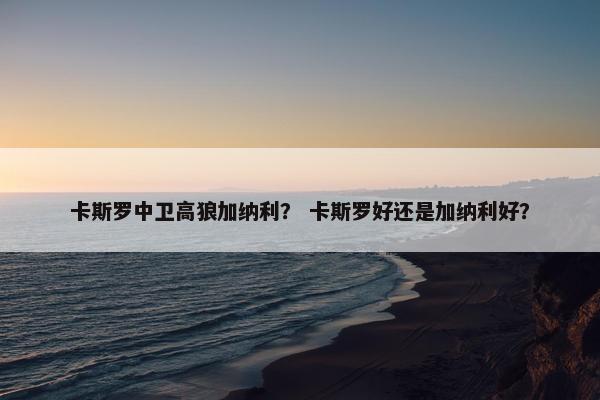 卡斯罗中卫高狼加纳利？ 卡斯罗好还是加纳利好？
