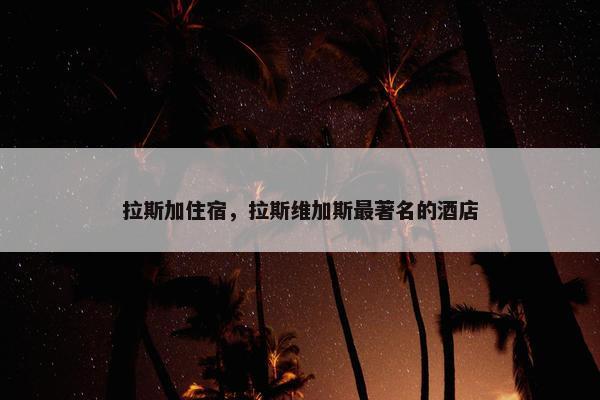 拉斯加住宿，拉斯维加斯最著名的酒店