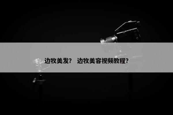 边牧美发？ 边牧美容视频教程？