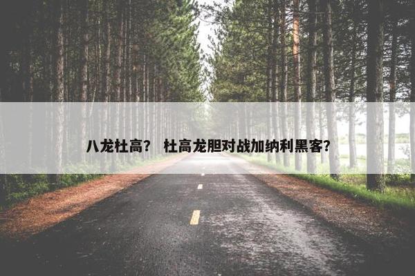 八龙杜高？ 杜高龙胆对战加纳利黑客？