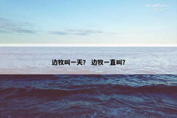 边牧叫一天？ 边牧一直叫？