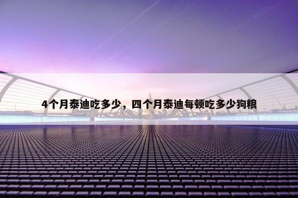 4个月泰迪吃多少，四个月泰迪每顿吃多少狗粮
