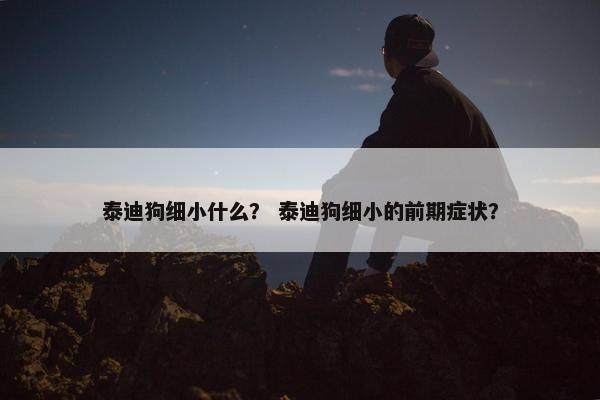 泰迪狗细小什么？ 泰迪狗细小的前期症状？