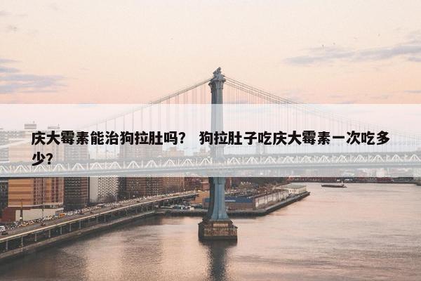 庆大霉素能治狗拉肚吗？ 狗拉肚子吃庆大霉素一次吃多少？