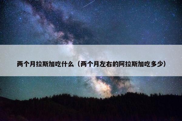 两个月拉斯加吃什么（两个月左右的阿拉斯加吃多少）