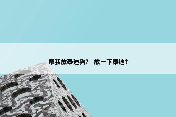 帮我放泰迪狗？ 放一下泰迪？