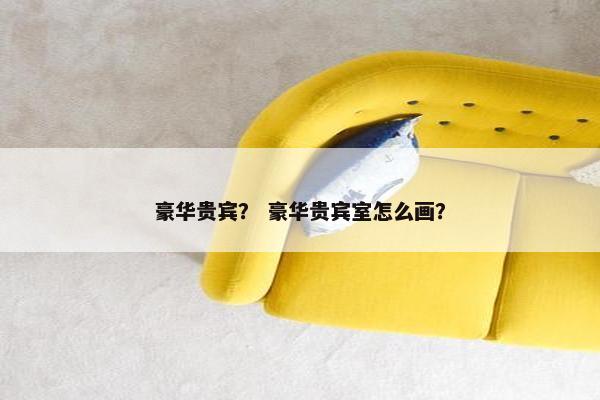 豪华贵宾？ 豪华贵宾室怎么画？