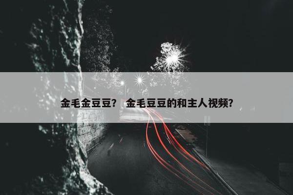 金毛金豆豆？ 金毛豆豆的和主人视频？