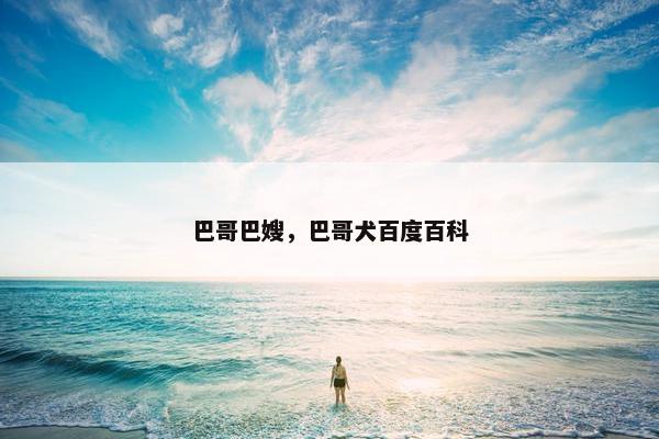 巴哥巴嫂，巴哥犬百度百科