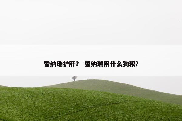 雪纳瑞护肝？ 雪纳瑞用什么狗粮？