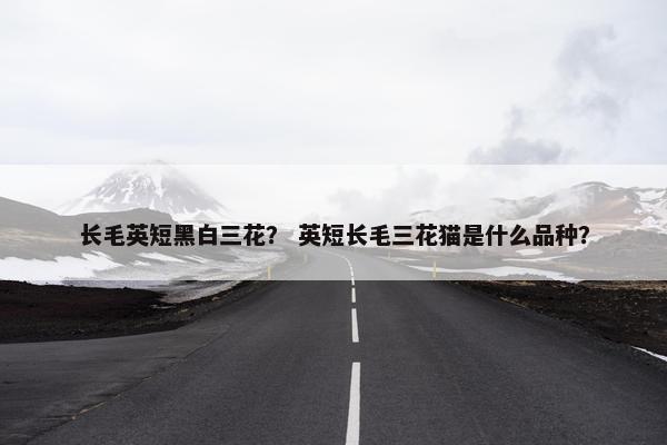 长毛英短黑白三花？ 英短长毛三花猫是什么品种？