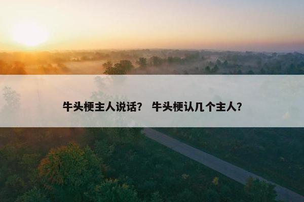 牛头梗主人说话？ 牛头梗认几个主人？