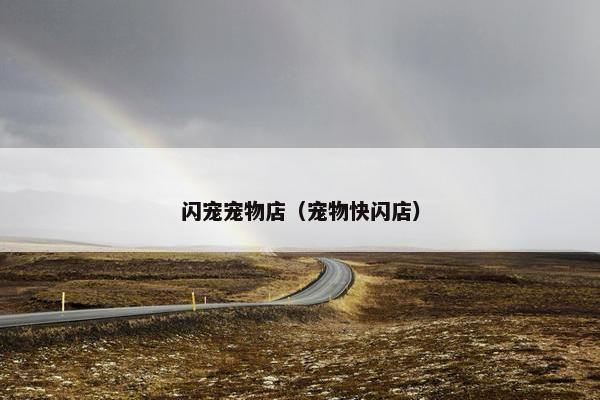 闪宠宠物店（宠物快闪店）