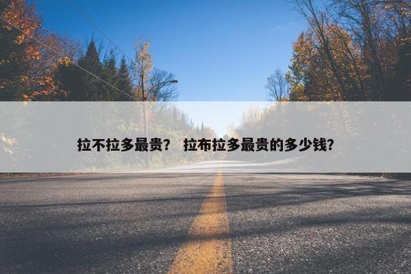 拉不拉多最贵？ 拉布拉多最贵的多少钱？