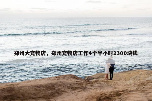 郑州大宠物店，郑州宠物店工作4个半小时2300块钱