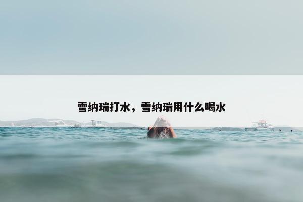 雪纳瑞打水，雪纳瑞用什么喝水