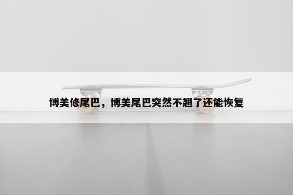 博美修尾巴，博美尾巴突然不翘了还能恢复
