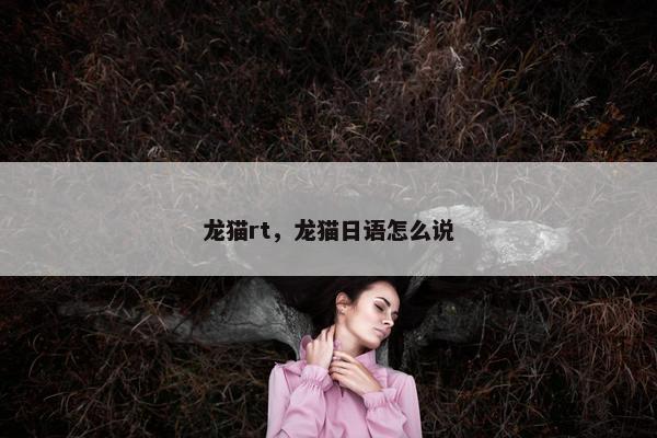 龙猫rt，龙猫日语怎么说