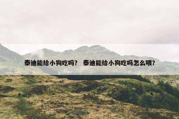 泰迪能给小狗吃吗？ 泰迪能给小狗吃吗怎么喂？