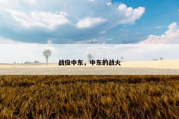 战役中东，中东的战火