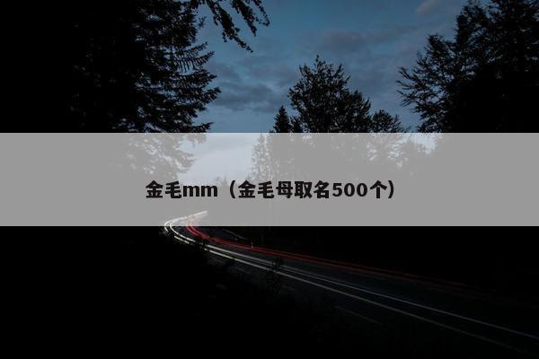 金毛mm（金毛母取名500个）