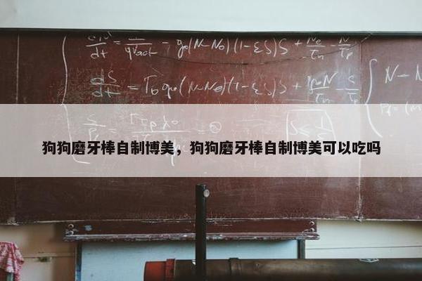 狗狗磨牙棒自制博美，狗狗磨牙棒自制博美可以吃吗