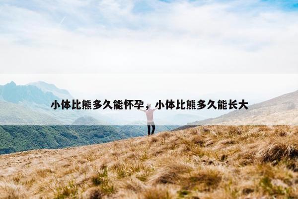 小体比熊多久能怀孕，小体比熊多久能长大