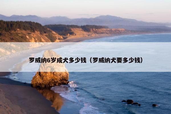 罗威纳6岁成犬多少钱（罗威纳犬要多少钱）