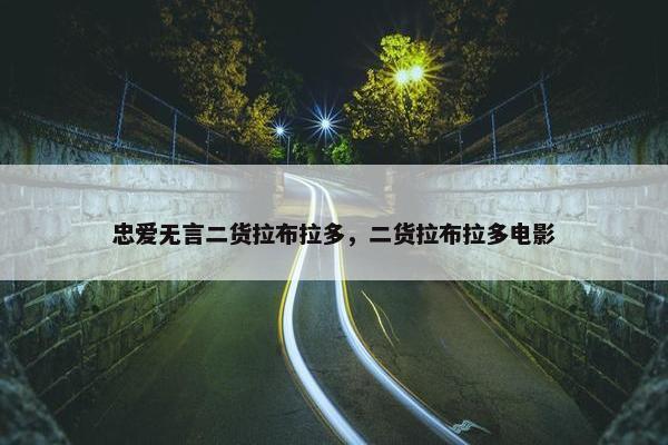 忠爱无言二货拉布拉多，二货拉布拉多电影