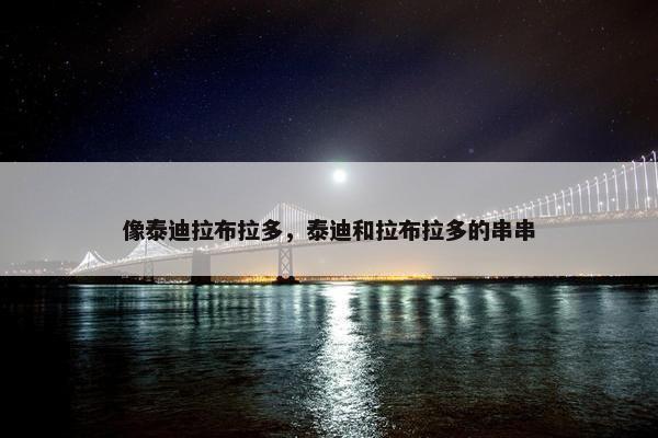 像泰迪拉布拉多，泰迪和拉布拉多的串串