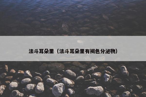 法斗耳朵里（法斗耳朵里有褐色分泌物）