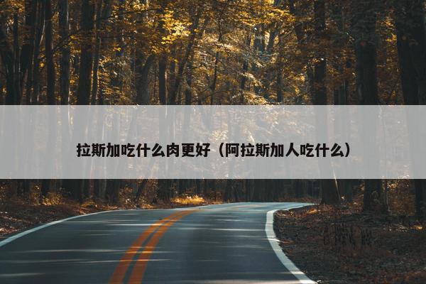 拉斯加吃什么肉更好（阿拉斯加人吃什么）