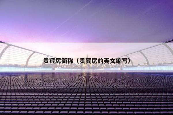 贵宾房简称（贵宾房的英文缩写）