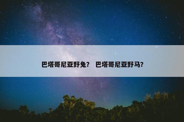 巴塔哥尼亚野兔？ 巴塔哥尼亚野马？