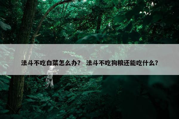 法斗不吃白菜怎么办？ 法斗不吃狗粮还能吃什么？