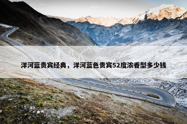 洋河蓝贵宾经典，洋河蓝色贵宾52度浓香型多少钱