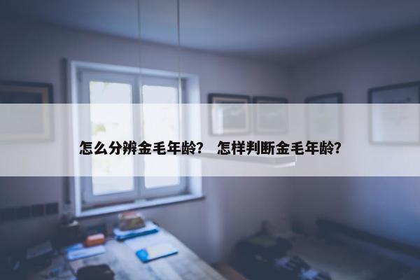 怎么分辨金毛年龄？ 怎样判断金毛年龄？