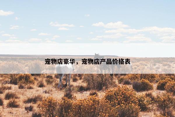 宠物店豪华，宠物店产品价格表