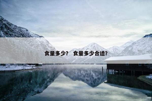 食量多少？ 食量多少合适？