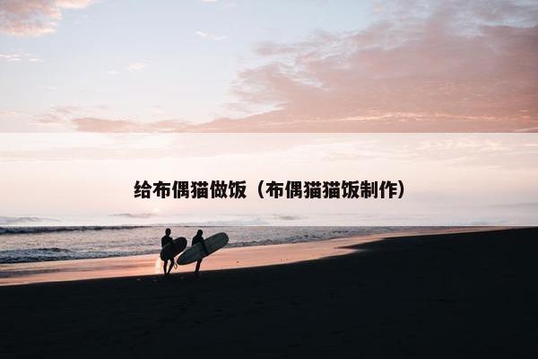 给布偶猫做饭（布偶猫猫饭制作）