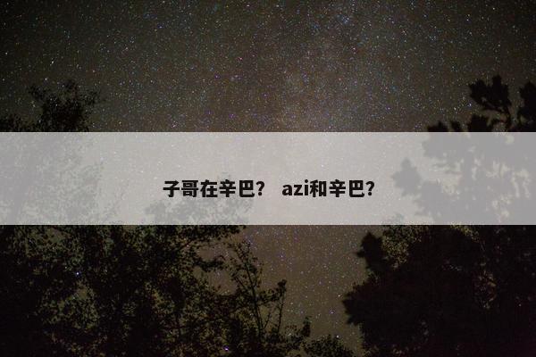 子哥在辛巴？ azi和辛巴？