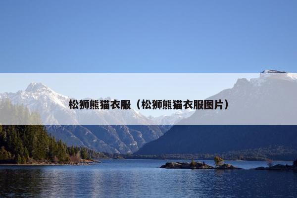 松狮熊猫衣服（松狮熊猫衣服图片）