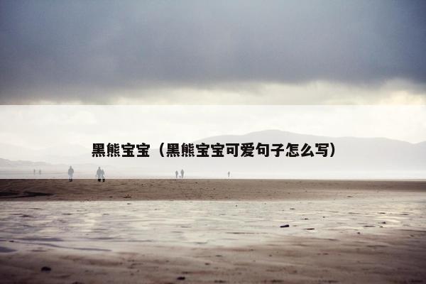 黑熊宝宝（黑熊宝宝可爱句子怎么写）